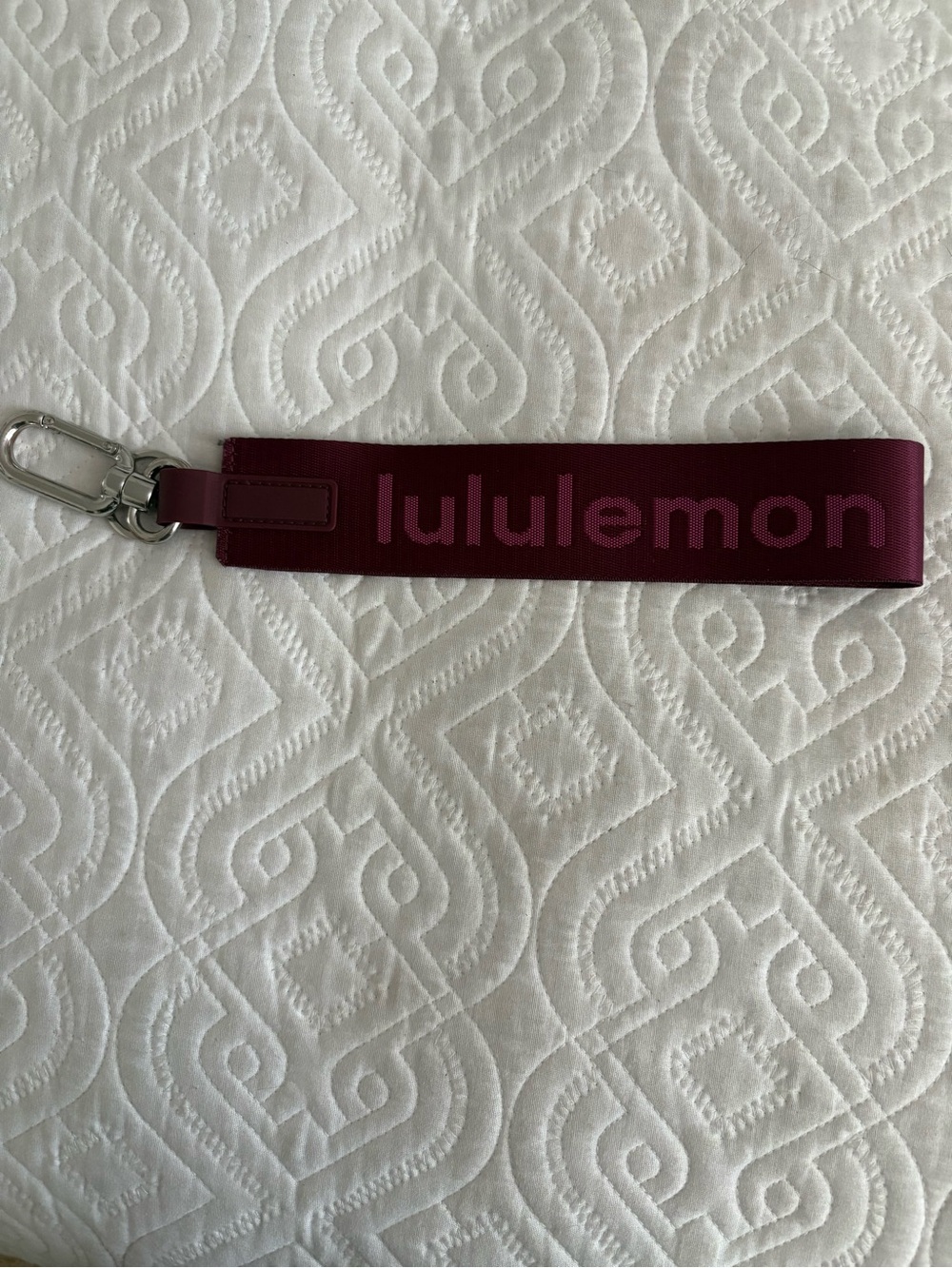 lululemon athletica Maroon Logo Keychain